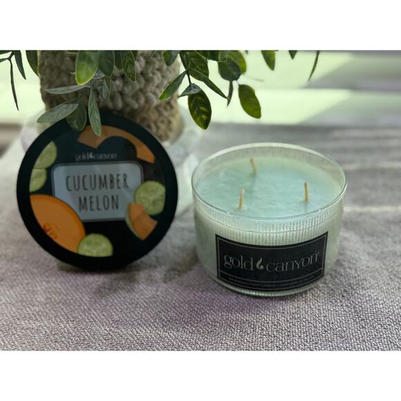 Gold Canyon Candles –  Small 10oz Cucumber Melon   (Hard to Find) - Picture 2 of 3